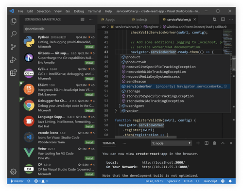 关于Visual Studio 代码编辑工具的更多信息